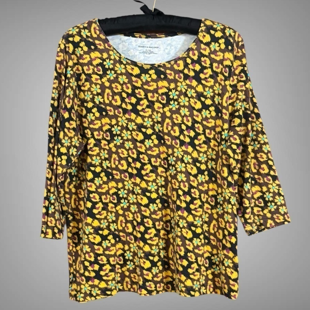 REBECCA MALONE ANIMAL PRINT TOP SIZE XL